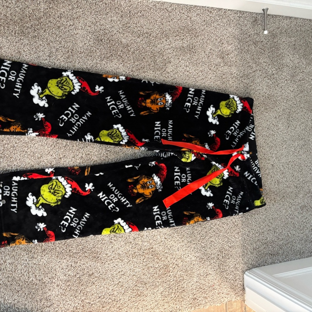 Dr. Seuss Black and Red Pajama Bottoms